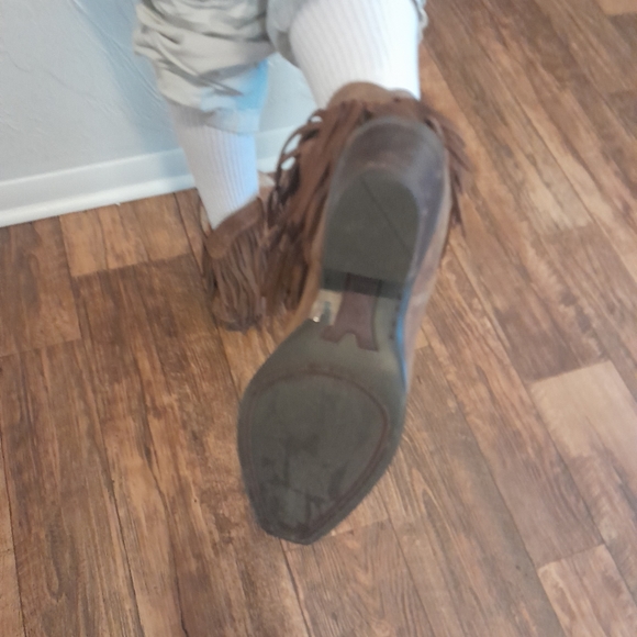 Ariat brown fringe suede leather boots - Picture 5 of 5